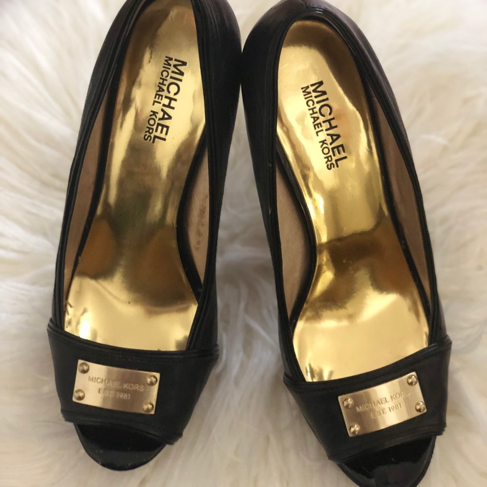 Michael Kors Black Heels Platforms